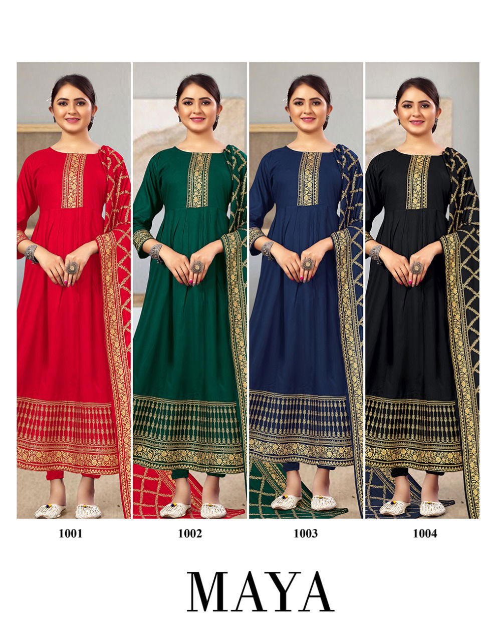 Jinesh Nx Maya Designer Wholesale Kurti With Dupatta Collection